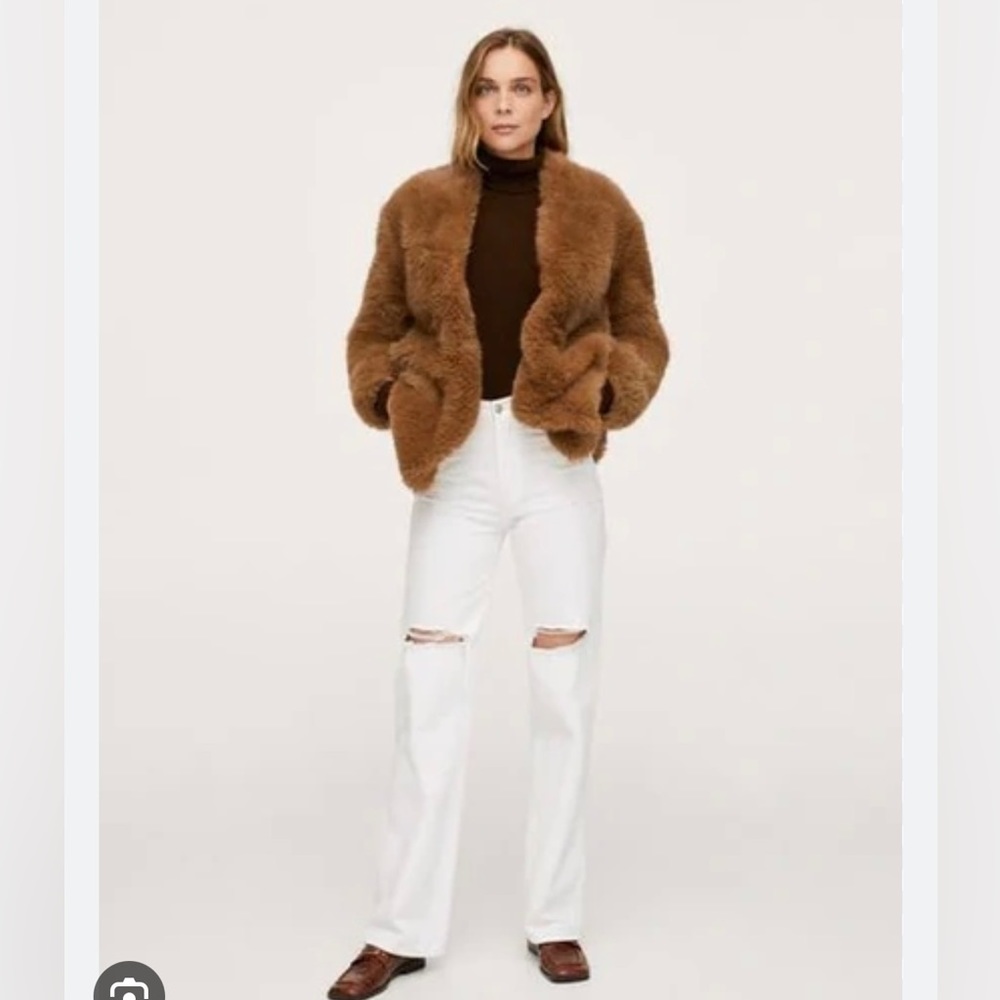 NWT Mango Faux Fur Coat